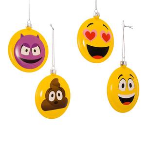 Kurt S. Adler Emoticon Disc 4pc. Ornaments Set alternate view