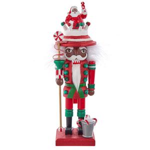 Kurt S. Adler 10in. Hollywood Black Nutcracker & Santa