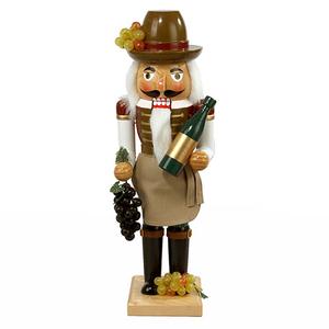 Kurt S. Adler 15in. Wooden Wine Grower Nutcracker