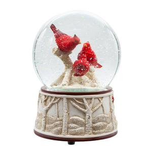 Kurt S. Adler Wind Up Musical Cardinals Water Globe alternate view