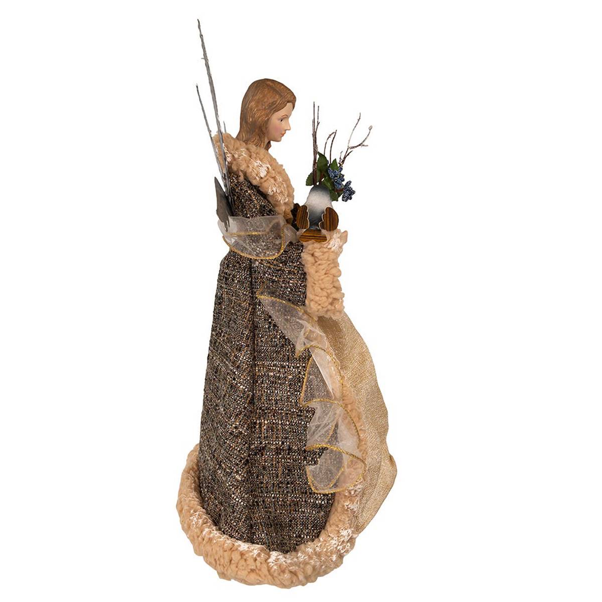 Kurt S. Adler 16in. Rustic Glam Angel Tree Topper