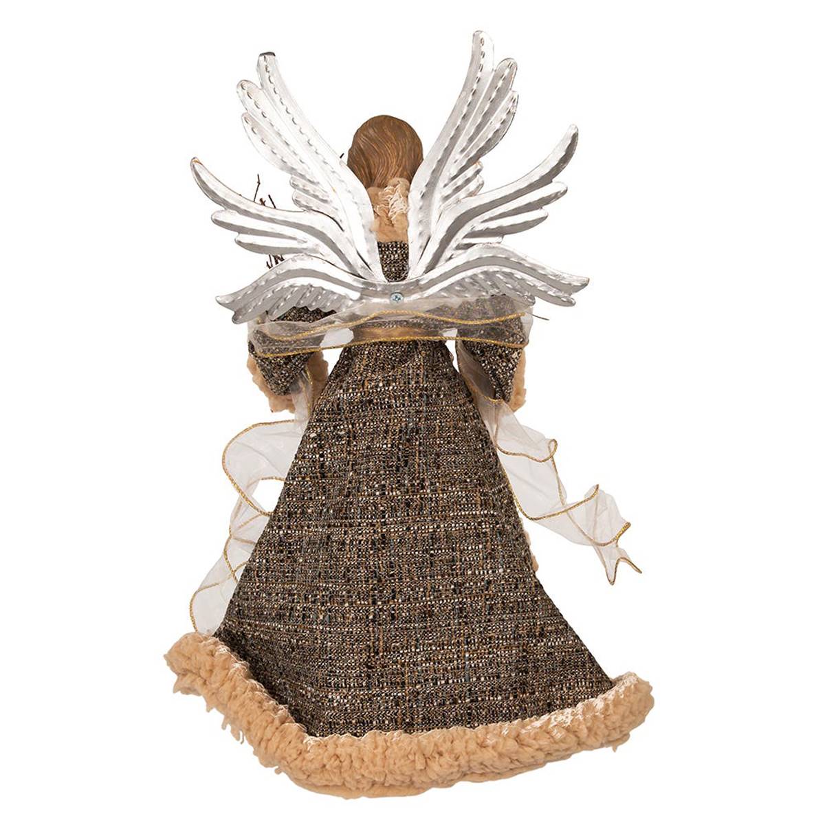 Kurt S. Adler 16in. Rustic Glam Angel Tree Topper