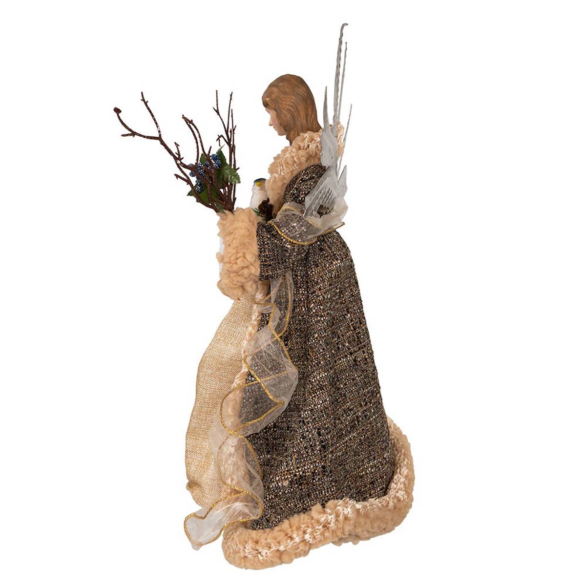 Kurt S. Adler 16in. Rustic Glam Angel Tree Topper