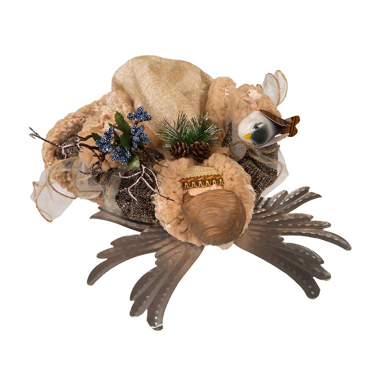 Kurt S. Adler 16in. Rustic Glam Angel Tree Topper