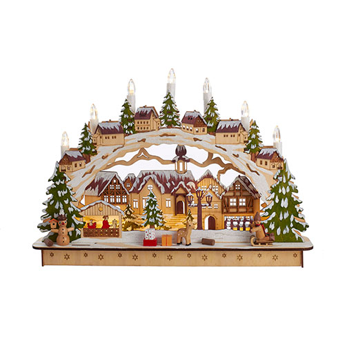 Kurt S. Adler 17.5in. LED Village Table Decor