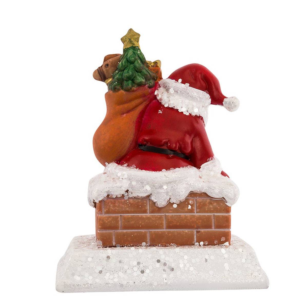 Kurt S. Adler 6.5in. Resin Santa With Gift Box Stocking Holder