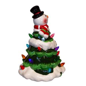 Kurt S. Adler 9in. Battery-Operated Ceramic Light-Up Snowman Tree alternate view