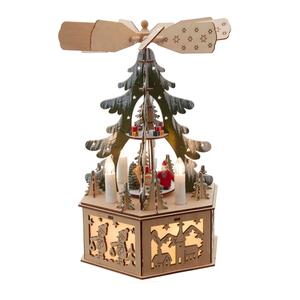Kurt S. Adler 11in. Battery-Operated Wooden Tree Scene
