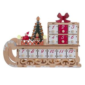 Kurt S. Adler 8.30in. LED Santa Sleigh w/Advent Calendar