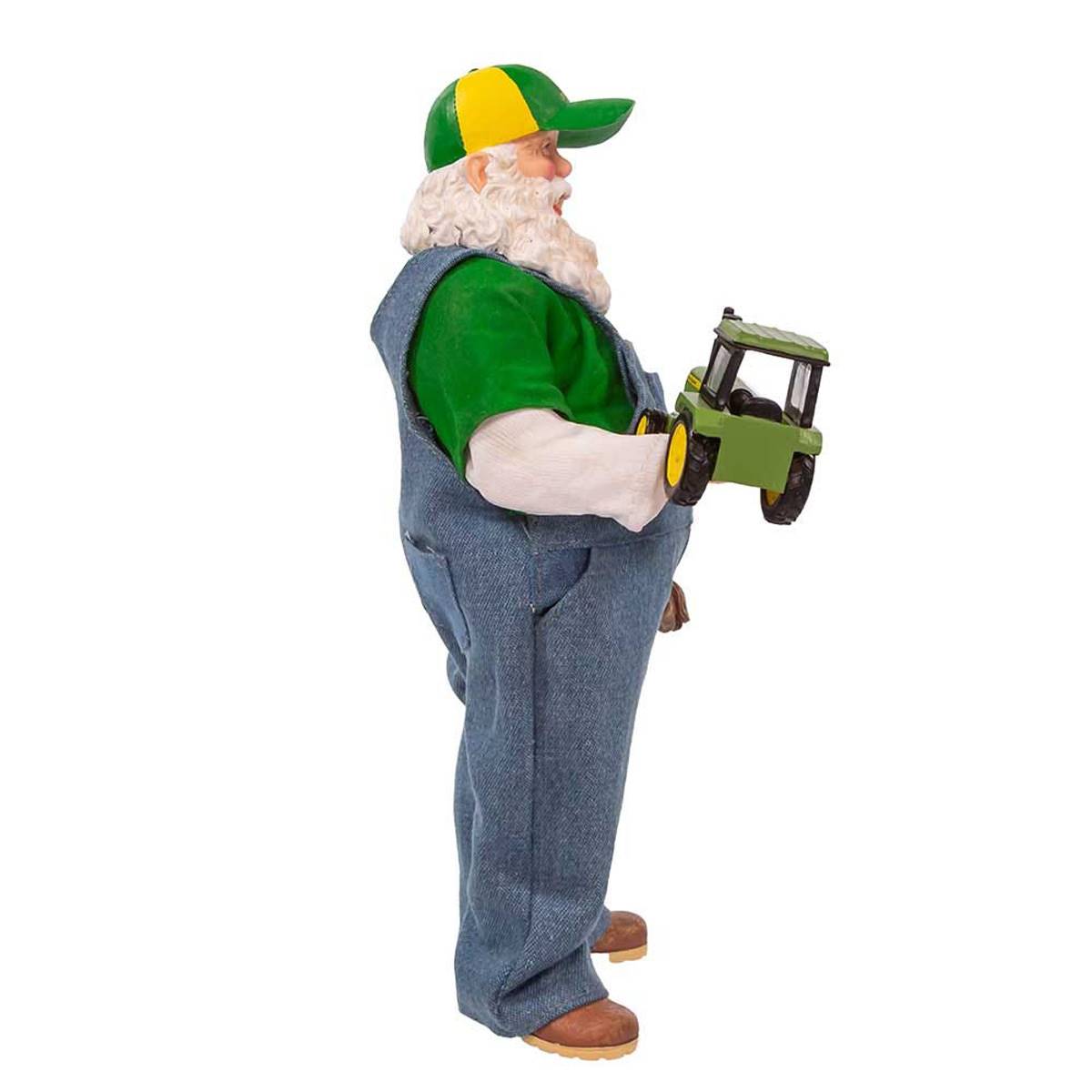 Kurt S. Adler 10in. John Deere Farmer Santa Figurine