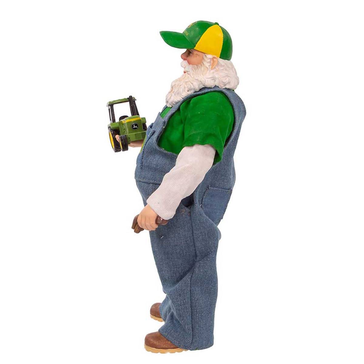 Kurt S. Adler 10in. John Deere Farmer Santa Figurine