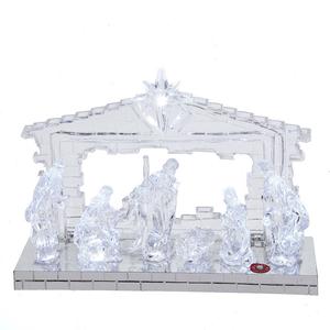 Kurt S. Adler 8.7in. Light-Up LED Musical Nativity Scene