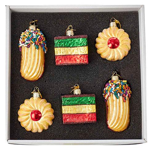 Kurt S. Adler 6pc. Noble Gems(tm) Cookie Glass Ornament Set