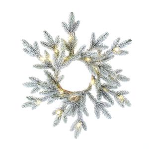 Kurt S. Adler 18in. Battery-Operated LED Flocked Pine Wreath