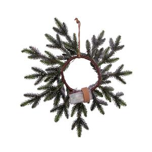 Kurt S. Adler 18in. Battery-Operated LED Flocked Pine Wreath alternate view
