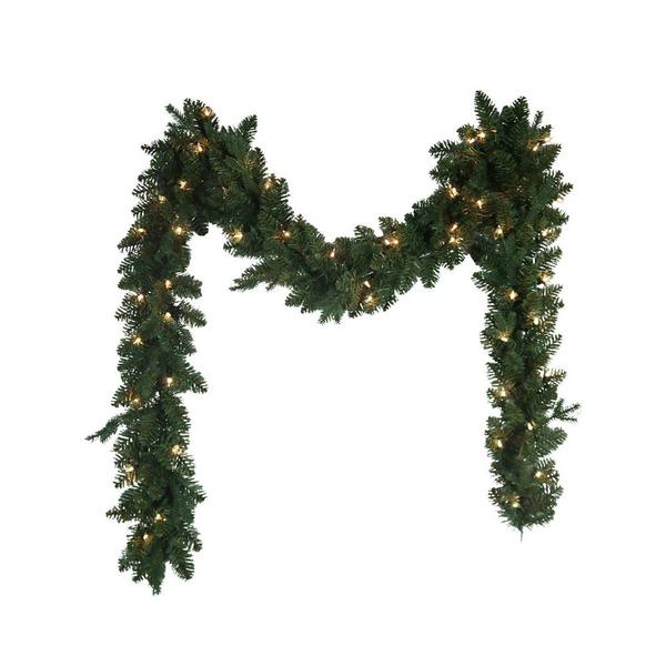 Kurt S. Adler 9ft. Pre-Lit Incandescent Jackson Pine Garland