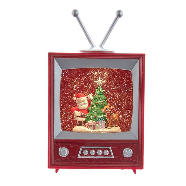Kurt S. Adler 8.5in. Rudolph and Santa Musical TV Decor