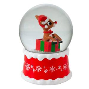 Kurt S. Adler 100mm Rudolph In Present Water Globe alternate view