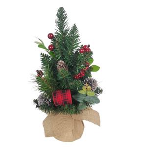 Kurt S. Adler 18in. Berries & Pinecone Ribbon Mini Tree Decor