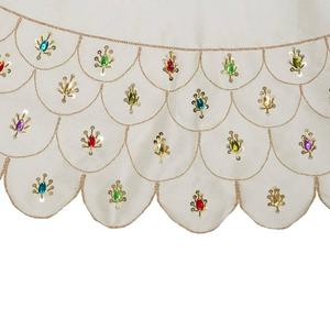 Kurt S. Adler 60in. Scalloped Ivory Embroidered Tree Skirt alternate view
