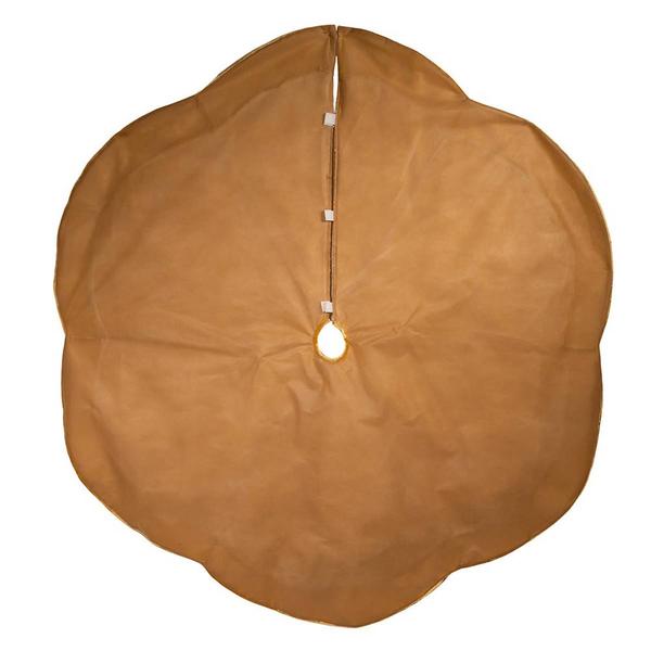 Kurt S. Adler 60in. Gold Glitter Tree Skirt alternate view