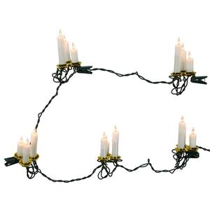 Kurt S. Adler UL 15-Light White Triple Candle Extended Light Set
