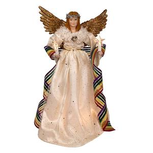 Kurt S. Adler 14in. 10-Light Pride Angel Tree Topper