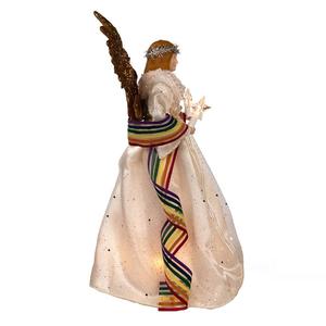 Kurt S. Adler 14in. 10-Light Pride Angel Tree Topper alternate view