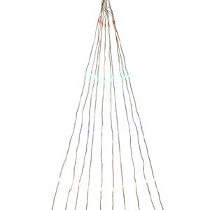 Kurt S. Adler 78in Silver Nylon 200 Multi-colored LED Lights