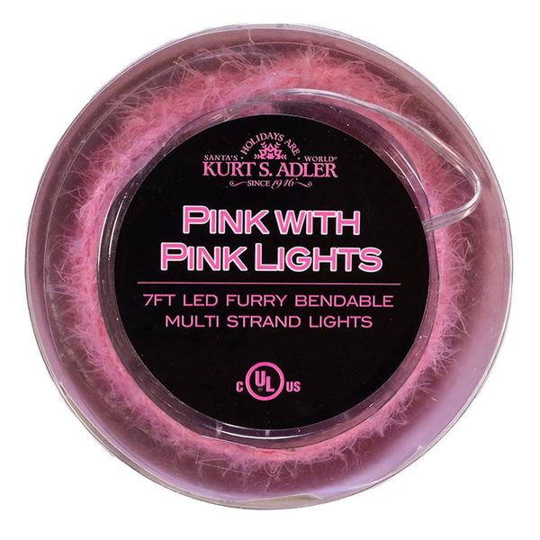 Kurt S. Adler 120-Light Colored Fuzzy Multi Strand LED Set