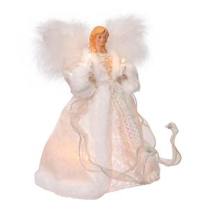 Kurt S. Adler 10in. UL 10-Light White Angel Tree Topper alternate view
