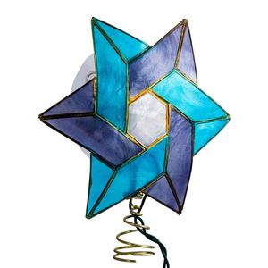 Kurt S. Adler 10-Light Capiz Color Star of David Treetop alternate view