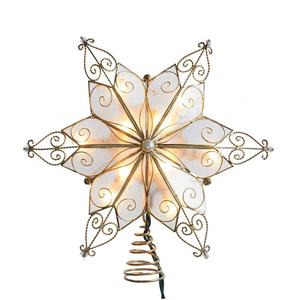 Kurt S. Adler 10-Light 6-Point Capiz Star Treetop