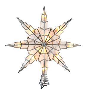 Kurt S. Adler 15in. Capiz Silver Star Tree Topper