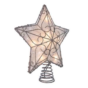 Kurt S. Adler UL 10-Light Trimmed Capiz Inspired Star Tree Topper alternate view
