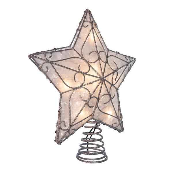 Kurt S. Adler UL 10-Light Trimmed Capiz Inspired Star Tree Topper alternate view