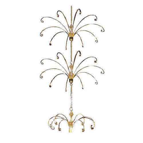 Kurt S. Adler- Inc. W20251 Kurt Adler 33'' Metal Gold Ceiling Suspended Tree
