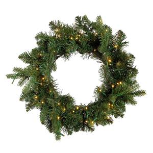 Kurt S. Adler 18in. Prelit Warm White LED Noble Fir Wreath
