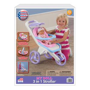 American Plastic Toys 3-in-1 Stroller alternate view