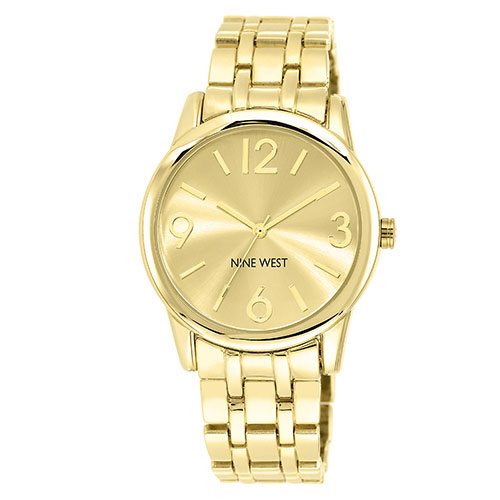 Womens Nine West Sunray Watch - NW-1578CHGB