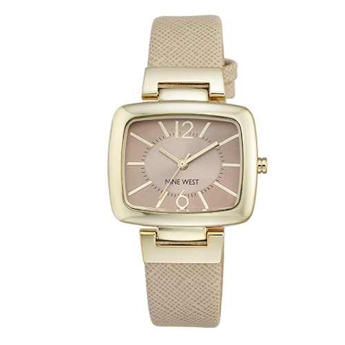 Womens Nine West Rectangular Watch - NW/1856NTNT