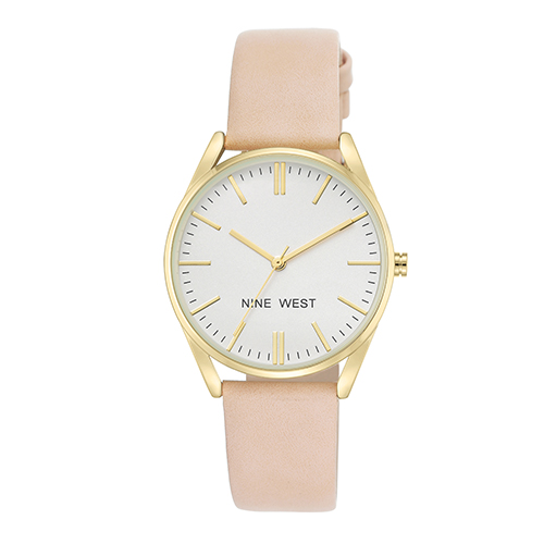 Womens Nine West Light Pink Strap Watch - NW/1994WTPK