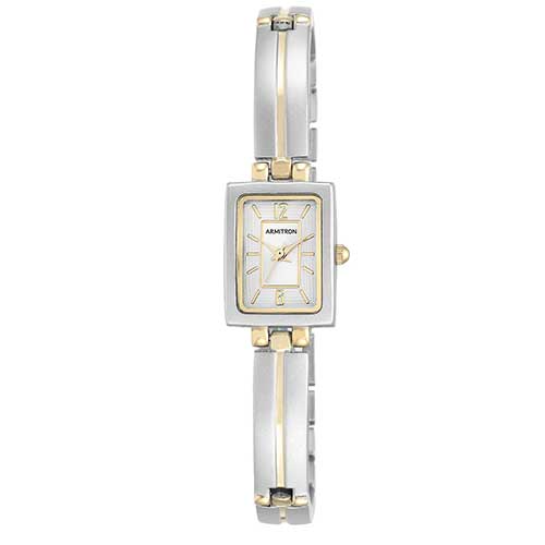 Womens Armitron Two-Tone Matte Bangle Watch - 75-5331SVTT