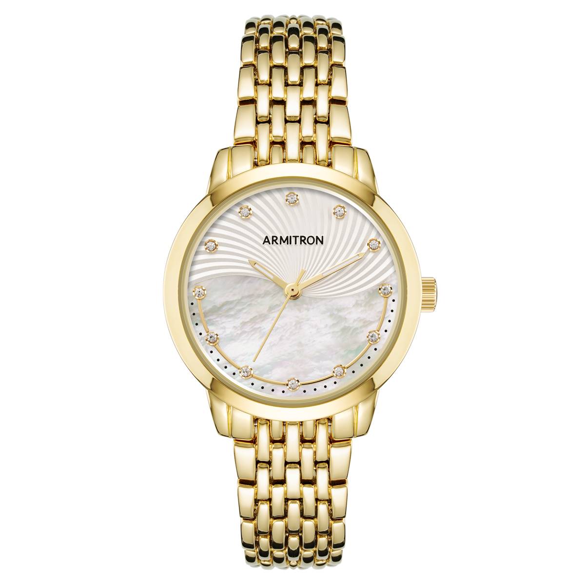 Womens Armitron Crystal Accent Bracelet Watch - 75-5821MPGP