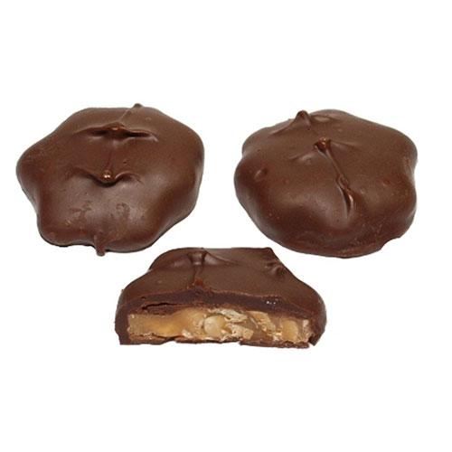 Ashers(R) Chocolate Co. Dark Chocolate Cashew Caramel Pattie 1lb.