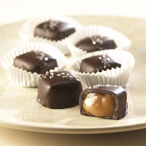 Ashers(R) Chocolate Co. Dark Chocolate Sea Salt Caramels 1lb.