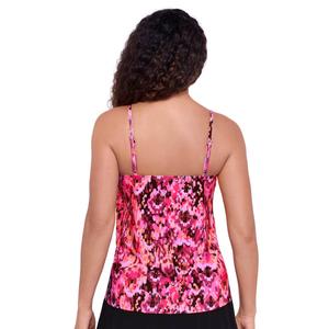 Womens American Beach Ikat Confetti Flounce Tankini Swim Top alternate view