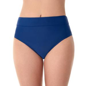 Womens American Beach Solid Shaper High Waisted Swim Bottoms