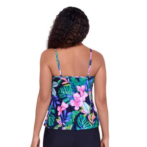 Womens American Beach Bahama Mama Triple Tier Tankini Swim Top alternate view