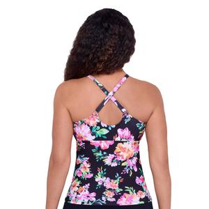 Womens American Beach Night In Bloom Keyhole Tankini Swim Top alternate view